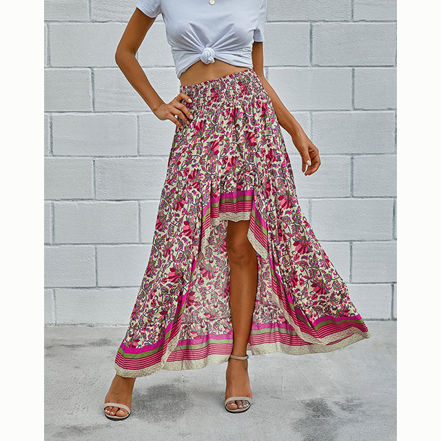 Assymetrisk kjol rosa