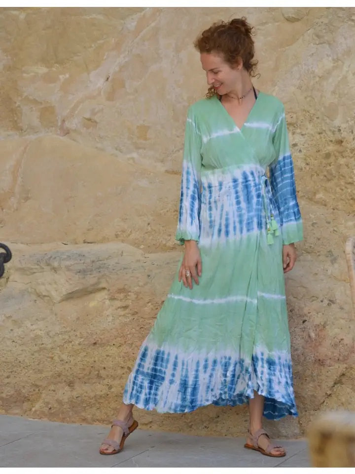 Megan Omlottklänning – Tie Dye | Viskos
