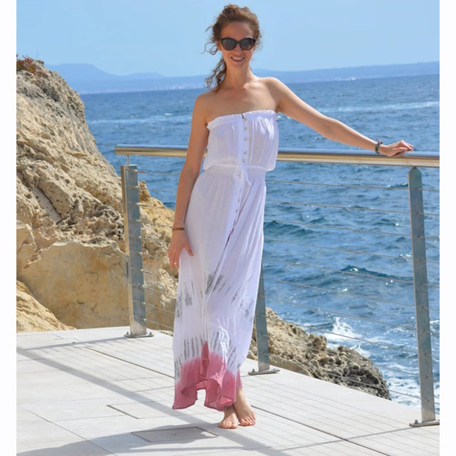 Bohemisk off shoulder Klänning – Tie Dye | Viskos