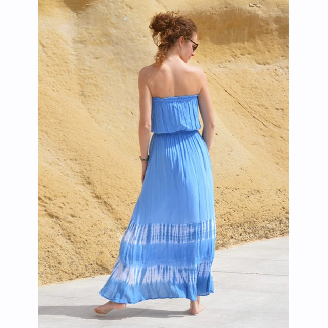 Bohemisk off shoulder Klänning – Tie Dye | Viskos